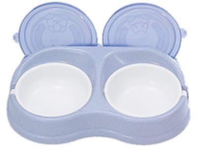 リッチェル フタ付きツイン食器 ブルー
