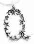 GOTHIC Letter Initial Q Sterling Silver Charm Pendant