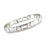 Sterling Silver Mens Solid Designer Bar Link Bracelet 8.5