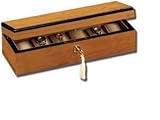 Search : Locking Watch Collectors Case. Natural Teak Wood Jewelry Box locks 6 Watches. RaGar