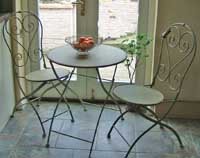 Metal Garden Furniture, Romantic Design Bistro Set, Antique green finish top Bistro sets Metal Garden Furniture, Romantic Design Bistro Set, Antique green finish picture