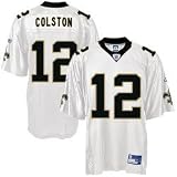 Marques Colston Youth Jersey: Reebok Black Replica #12 New Orleans Saints Jersey - Large (14-16)