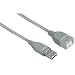 Hama USB-Verlängerungskabel (USB-A -> USB-A-Kupplung); grau; 3m