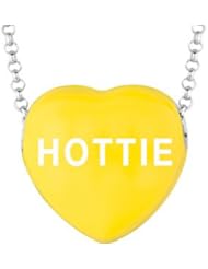 Sweethearts Enamel "Hottie" Heart on 16" Necklace Pendant with Gift Box