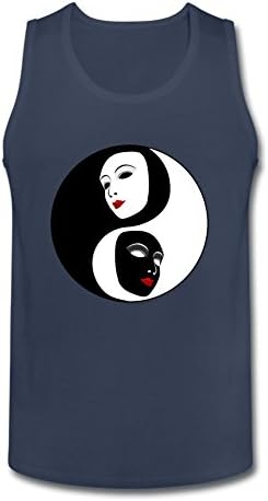 Malcobess Men's Masks Symbol of Harmony and Balance Sleeveless Tank Top M
