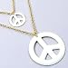 White Double Peace Gold Fashion Necklace