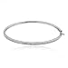 Platinum Plated Sterling Silver Genuine Diamond Accent Bangle Bracelet, 8"
