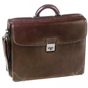 Mancini Leather 3 Compartment Laptop Briefcase