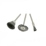 3pc Silverline Steel Wire Brush Hobby Tool Rotary Wheel Set Pack Heavy Duty