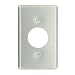 Leviton 83004 1-Gang Single 1.406-Inch Hole Device Receptacle Wallplate, Standard Size, Device Mount, Aluminum
