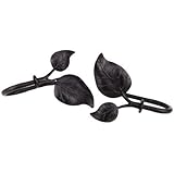 Rod Desyne Black Ivy Decorative Holdback Pair
