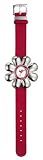 Moschino Ladies 7751107035 'I Love Flowers' Stainless Steel Flower Watch with Red Strap
