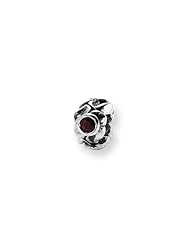 Multicolor CZ, Three-Stone Charm in Silver for 3mm Bracelets
