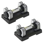 2 x Confidence 'Adjustabell' adjustable Dumbbells 5-25 lbs