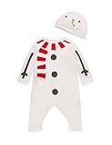 Coolmee 3種 赤ちゃん ロンパース カーターズ カバーオール 着ぐるみ 厚手 長袖 アニマル クリスマス ヘラジカ 雪だるま スウェット 帽子 新生児 ベビー ボディースーツ 長袖ロンパース 
