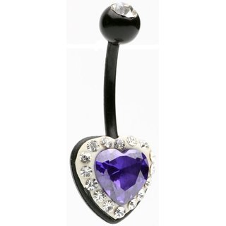 Purple Heart Biopierce Belly Ring - Free Shipping!