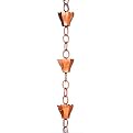 Tulip 3-Cups Rain Chain- Polished Finish