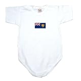Baby Bodysuit White  Flag Transfer Turks & Caicos Islands  State Country