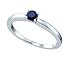 1/4 Ctw Black Diamond Solitaire Engagement Ring " Size 7 "