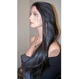 100% INDIAN REMY HUMAN HAIR FULL LACE WIG YAKI WAVE 20 COLOR 1B