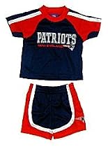 New England Patriots Kids 2-Piece Jersey and Short Set, Size= 7
