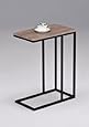 Reclaimed Wood Look Finish Chrome Snack Side End Table