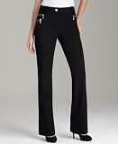 Style&co. Pants, Straight Leg Exposed Zipper Knit
