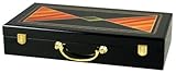 Glossy Wooden Poker Chip Case - Holds 300 Chips, 2 Decks of Playing Cards and Dice