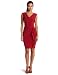 Evan Picone Women's Matte Jersey Cowl Neck Side Cascade Sheath, Brick, 16