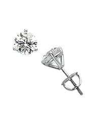 Clevereves 14K White Gold 1Cttw I1,Gh Diamond Earrings
