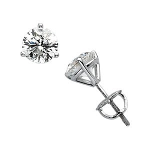 Clevereve's 14K White Gold 2Cttw I1,Gh Diamond Earrings
