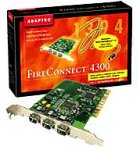 Adaptec FireConnect 4300 Plus Kit Controller PCI-32Bit 3xFireWire ext. 63Dev