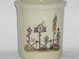 Buy 32 oz. Spoon Jar with Americana Birdhouse by Shakers & Thangs Pottery, Inc.