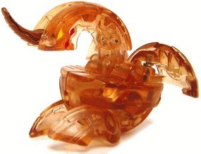 BAKUGAN SEASON 2 WAL-MART EXCLUSIVE EVOLUTION NEW LOOSE TRANSLUCENT SUB TERRA BROWN TAN DRAGONOID (GOLD HORN) RANDOM G POWER
