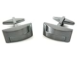 Kenneth Cole Reaction Brushed Black Nickel Woven Cufflinks