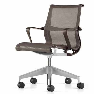 Setu Home Office Desk Task Chair by Herman Miller - 5 Star Base Graphite with Arms