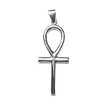 Ankh Sterling Silver Pendant with Cable Choker