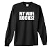 MY WIFE ROCKS on Long Sleeve Adult & Youth Cotton T-Shirt (in 24 colors)