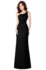 One Shoulder Chiffon Homecoming Dress/Bridesmaid Dress/Party Dress 