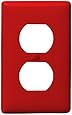 Bryant Electric NP8R 1-Gang 1-Duplex Nylon Wallplate, Red