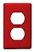 Bryant Electric NP8R 1-Gang 1-Duplex Nylon Wallplate, Red