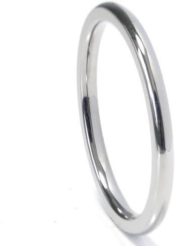 Titanium 2MM High Polish Dome Wedding Band Ring Sz 8.5