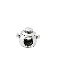 Cooking Pot Charm in Silver For 3mm Charm Bracelets