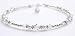 April Diamond Birthstone Crystal Beaded Anklets - Adjustable Swarovski Crystal Ankle Bracelets in Sterling Silver