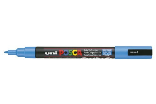UNI-BALL POSCA MARKER PEN PC-3M - SKY BLUE - SINGLE PEN