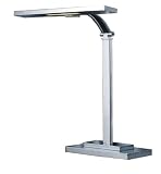 Normande Lighting HS5-2098A 3W LED Banker's Desk Lamp with Adjustable Arm and Shade, Brushed Steel