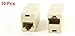 uxcell 10 Pcs RJ45 8P8C Double Ports Female Telephone Adapter Connector
