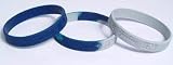 The New York Yankees MLB Baseball Set of 3 Rubber Wristbands / Bracelets / Baller Bands