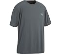 Diadora Men's UV Dry S/S Crew Polyester Shirt,Black,M