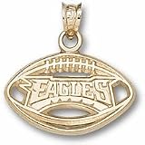 Philadelphia Eagles Eagles Football Pendant - 14KT Gold Jewelry